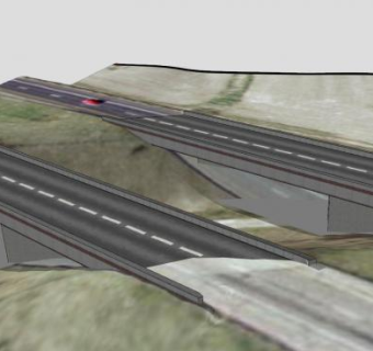 71号州际公路立交桥SU模型下载_sketchup草图大师SKP模型