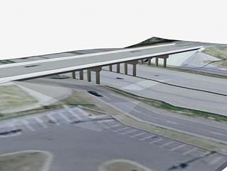 高速公路35号天桥SU模型下载_sketchup草图大师SKP模型