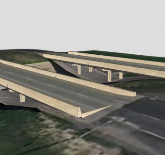 57号州际公路天桥SU模型下载_sketchup草图大师SKP模型