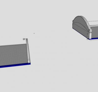拱护栏桥梁SU模型下载_sketchup草图大师SKP模型