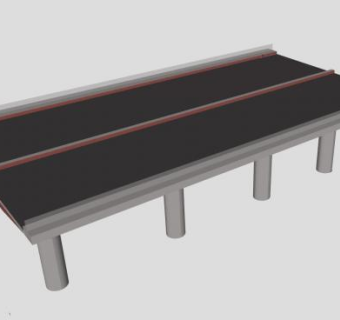 高架双向道路桥SU模型下载_sketchup草图大师SKP模型