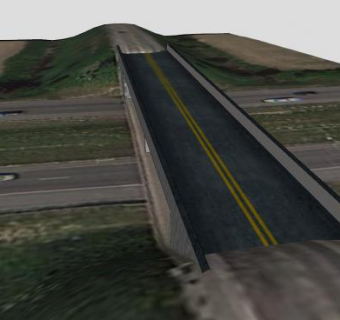 71号州际公路核桃街立交桥SU模型下载_sketchup草图大师SKP模型