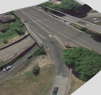 三分叉道路立交桥SU模型下载_sketchup草图大师SKP模型