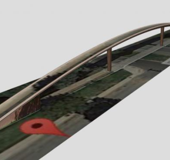 人行拱形道路天桥SU模型下载_sketchup草图大师SKP模型