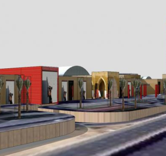 迪拜购物中心建筑SU模型下载_sketchup草图大师SKP模型