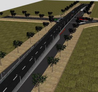 越南道路天桥SU模型下载_sketchup草图大师SKP模型