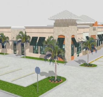 佛罗里达购物中心商业建筑SU模型下载_sketchup草图大师SKP模型