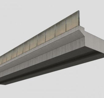 天桥单护栏建筑SU模型下载_sketchup草图大师SKP模型