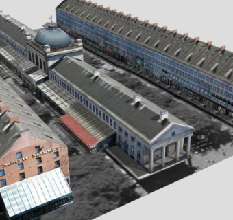 法纳尔厅市场商业建筑SU模型下载_sketchup草图大师SKP模型