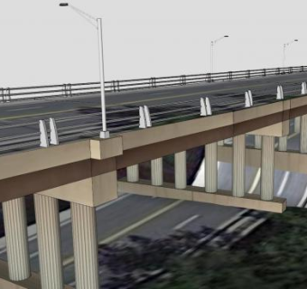 北亚当斯公路立交桥SU模型下载_sketchup草图大师SKP模型