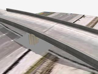 机场公路<em>通道</em>架桥SU模型下载_sketchup草图大师SKP模型