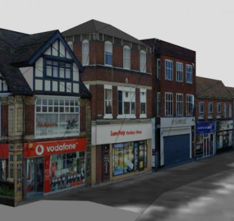 高街商店建筑SU模型下载_sketchup草图大师SKP模型