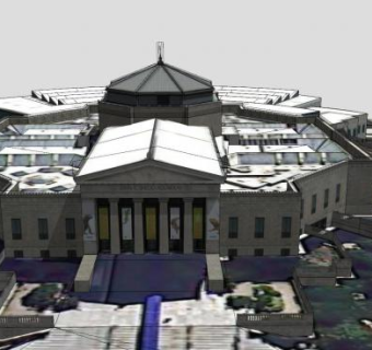 谢德水族馆建筑SU模型下载_sketchup草图大师SKP模型