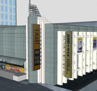 上海商务中心建筑SU模型下载_sketchup草图大师SKP模型
