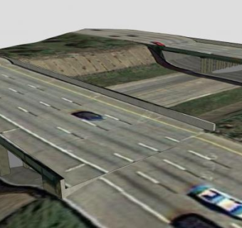 惠勒大道立交桥SU模型下载_sketchup草图大师SKP模型