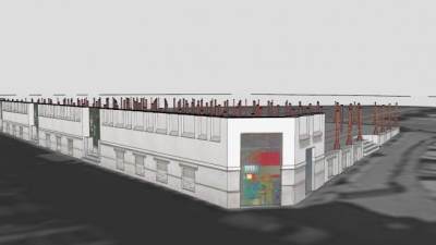 圣米格尔市场建筑SU模型下载_sketchup草图大师SKP模型