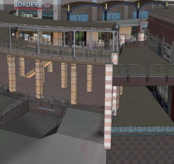 第29街商业街建筑SU模型下载_sketchup草图大师SKP模型