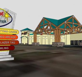 家庭娱乐中心建筑SU模型下载_sketchup草图大师SKP模型