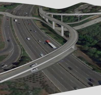 分叉高架立交桥SU模型下载_sketchup草图大师SKP模型