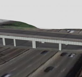 公路架桥地形SU模型下载_sketchup草图大师SKP模型