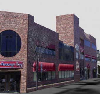 商业购物中心户外建筑SU模型下载_sketchup草图大师SKP模型