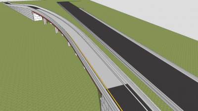 高架高速公路部分路段SU模型下载_sketchup草图大师SKP模型