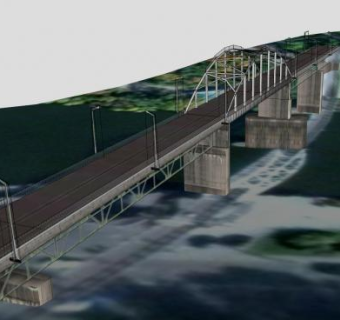 德尼普罗彼得罗夫斯克修道院岛大桥SU模型下载_sketchup草图大师SKP模型