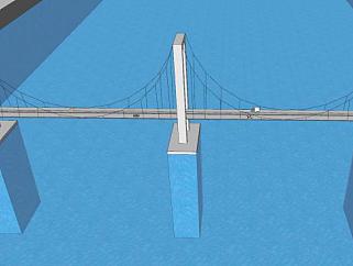 河道上的<em>拉索桥</em>SU模型下载_sketchup草图大师SKP模型