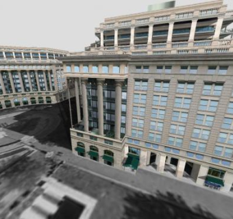 华盛顿特区商业街SU模型下载_sketchup草图大师SKP模型