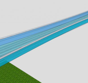 现代玻璃人行天桥SU模型下载_sketchup草图大师SKP模型