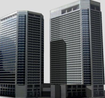 中心广场商业建筑SU模型下载_sketchup草图大师SKP模型