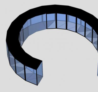 螺旋人行天桥SU模型下载_sketchup草图大师SKP模型