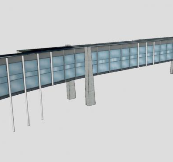 胡佛大厅空中步道SU模型下载_sketchup草图大师SKP模型