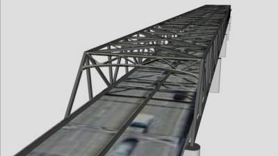 斯卡吉特河大桥I-5号SU模型下载_sketchup草图大师SKP模型