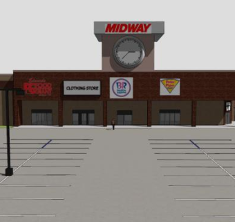 商业户外建筑购物中心SU模型下载_sketchup草图大师SKP模型