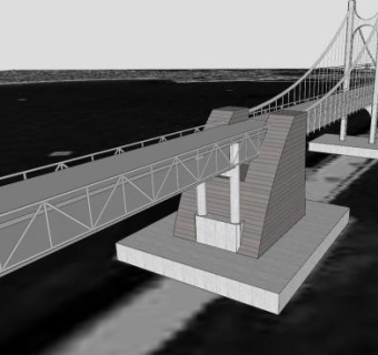 广安大桥SU模型下载_sketchup草图大师SKP模型