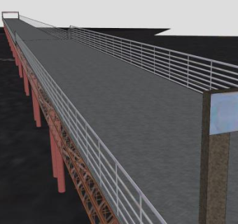 赣州西河栈桥SU模型下载_sketchup草图大师SKP模型