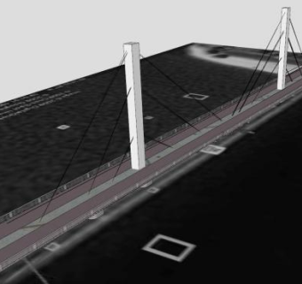 自由大桥桥梁SU模型下载_sketchup草图大师SKP模型