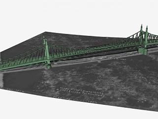 布达佩斯自由桥SU模型下载_sketchup草图大师SKP模型
