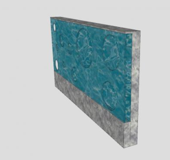 现代水景墙SU模型下载_sketchup草图大师SKP模型