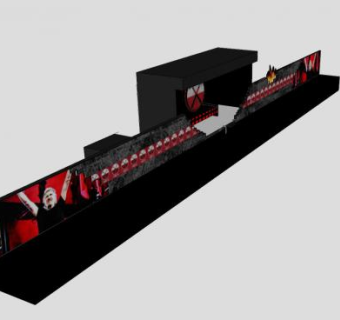 罗杰水墙露天舞台SU模型下载_sketchup草图大师SKP模型