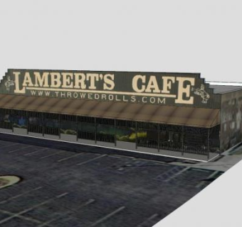 兰伯特咖啡馆店铺SU模型下载_sketchup草图大师SKP模型