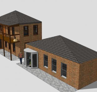 现代餐厅饭店SU模型下载_sketchup草图大师SKP模型