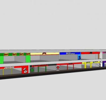 凯文商业中心建筑SU模型下载_sketchup草图大师SKP模型