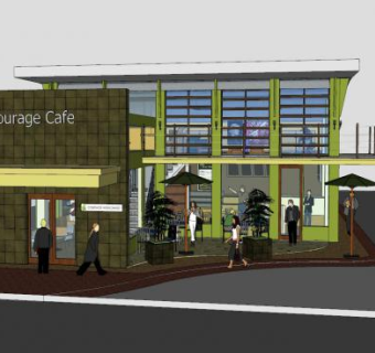 现代建筑咖啡店SU模型下载_sketchup草图大师SKP模型