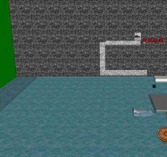 淹没的室内围墙SU模型下载_sketchup草图大师SKP模型