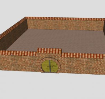 简易中式围墙SU模型下载_sketchup草图大师SKP模型