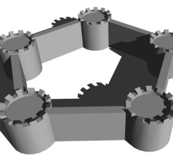 五角堡垒围墙SU模型下载_sketchup草图大师SKP模型