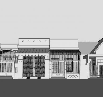 邻居街区建筑SU模型下载_sketchup草图大师SKP模型