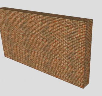 小型红砖墙SU模型下载_sketchup草图大师SKP模型